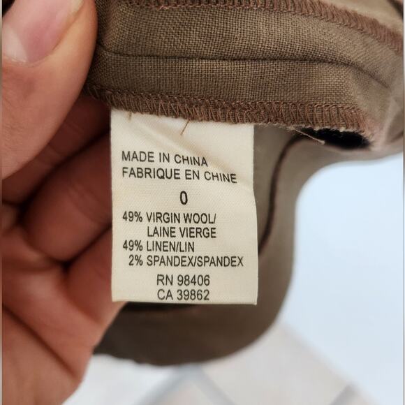 Theory Mini Pencil Dress Minamalist Neutral Tan Size 0 - Picture 3 of 4